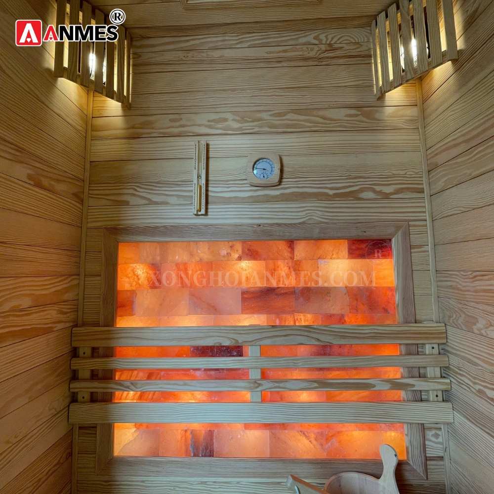 Đá muối himalaya lắp ráp phòng xông hơi